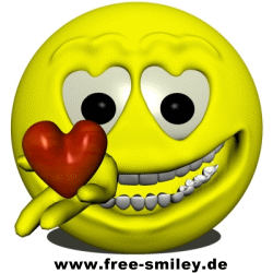 Animierter Herzen I LOVE YOU Smiley kostenlos zum downloaden | Animated Heart Smiley free Download